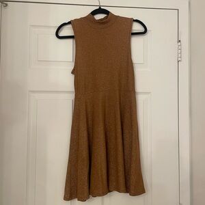 Elegant Tan Sleeveless Dress